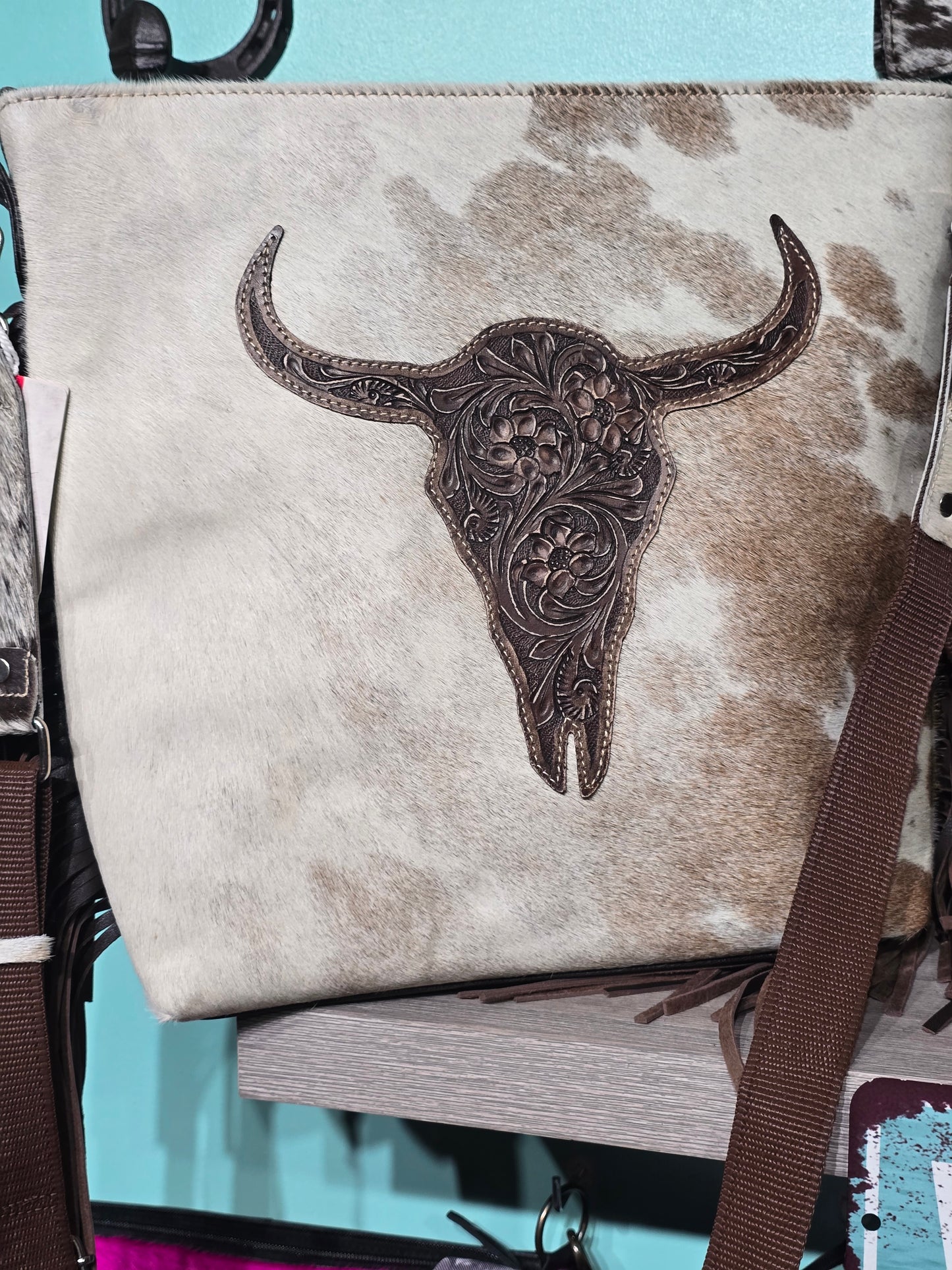 Bison Hair-on-hide Crossbody Bag