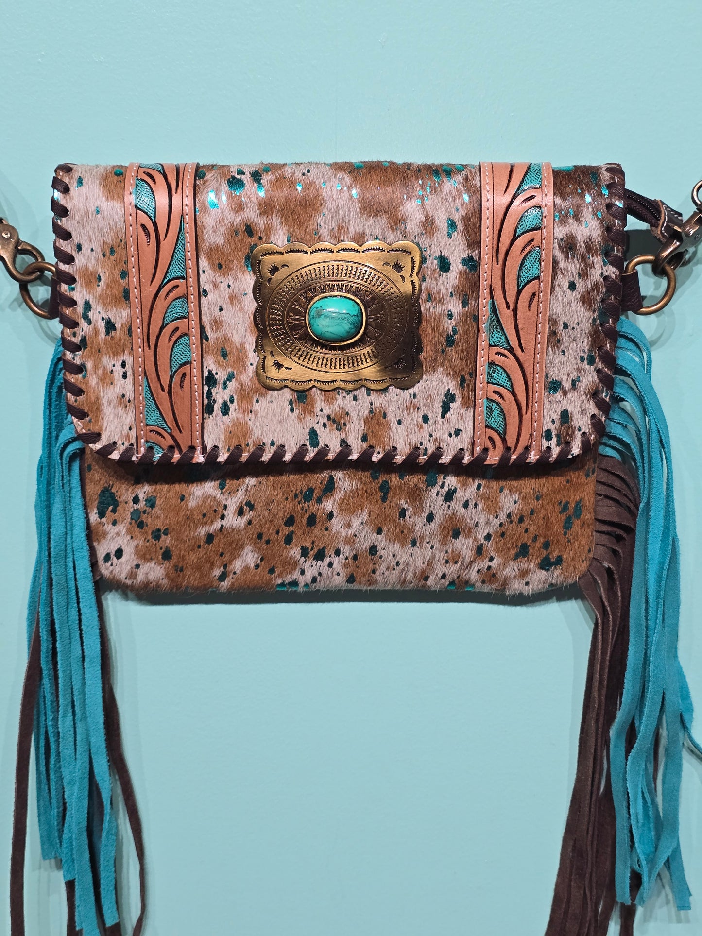 Center Concho Crossbody Bag