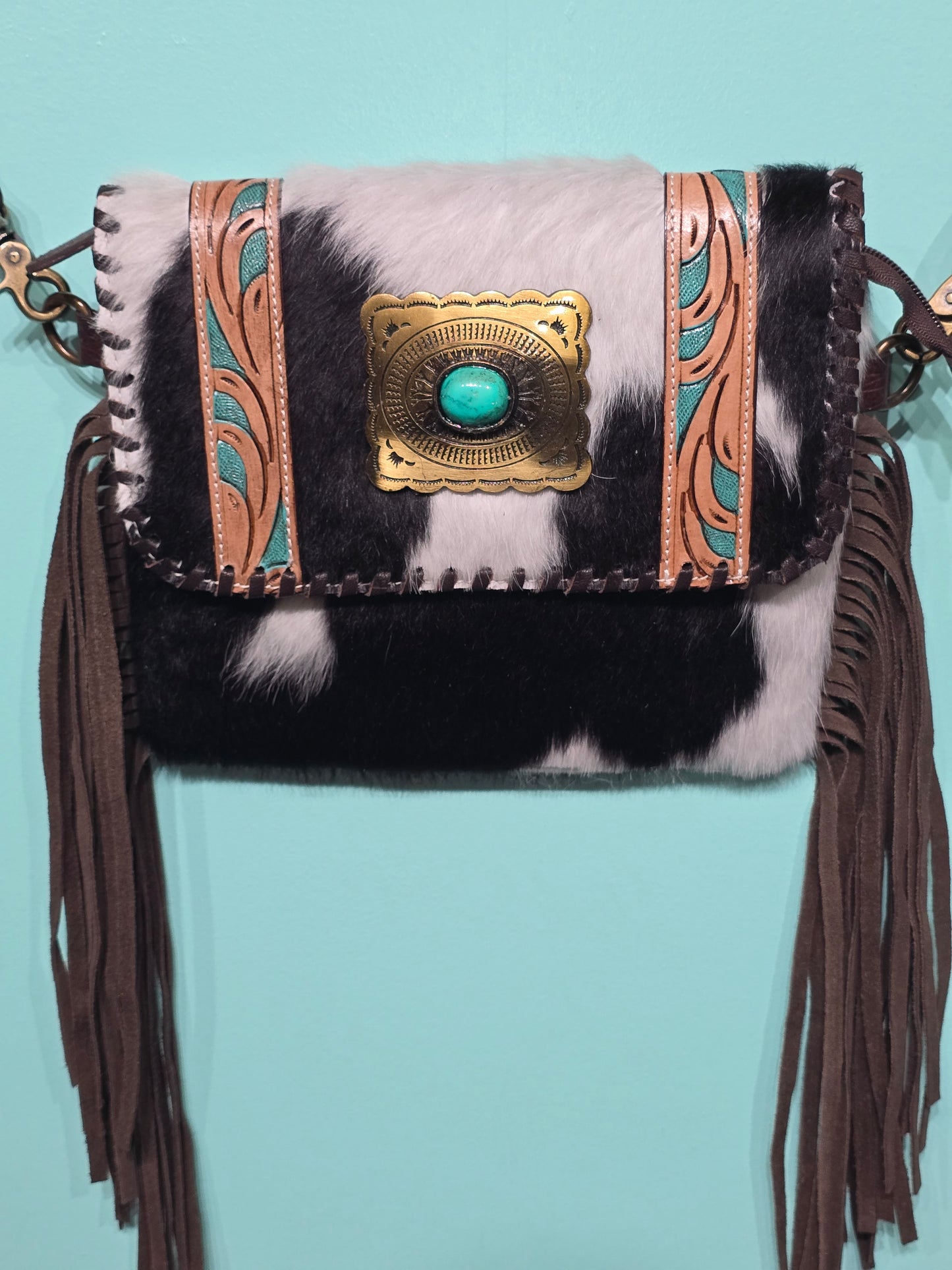 Center Concho Crossbody Bag