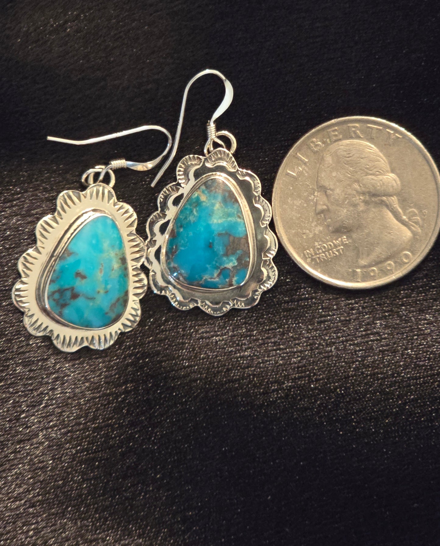 #834 Dangle turquoise Earrings