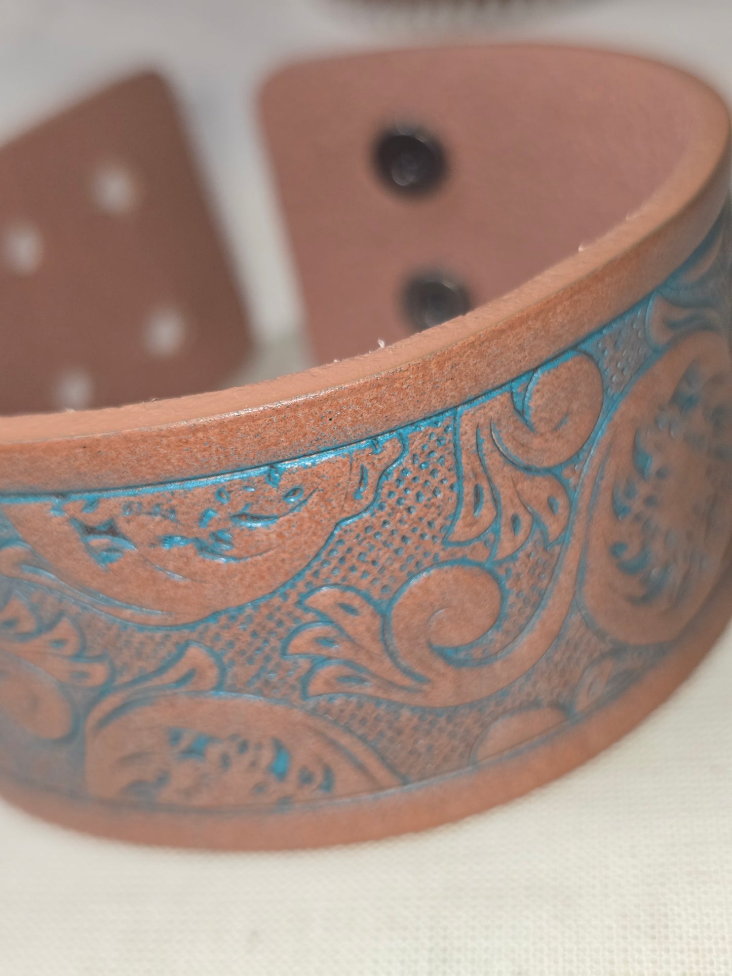 Genuine Leather Tan Cuff Bracelet