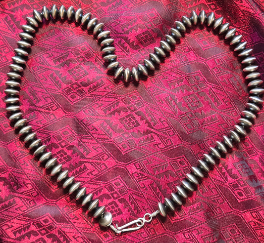Native American handmade Saucer Pearl Necklace