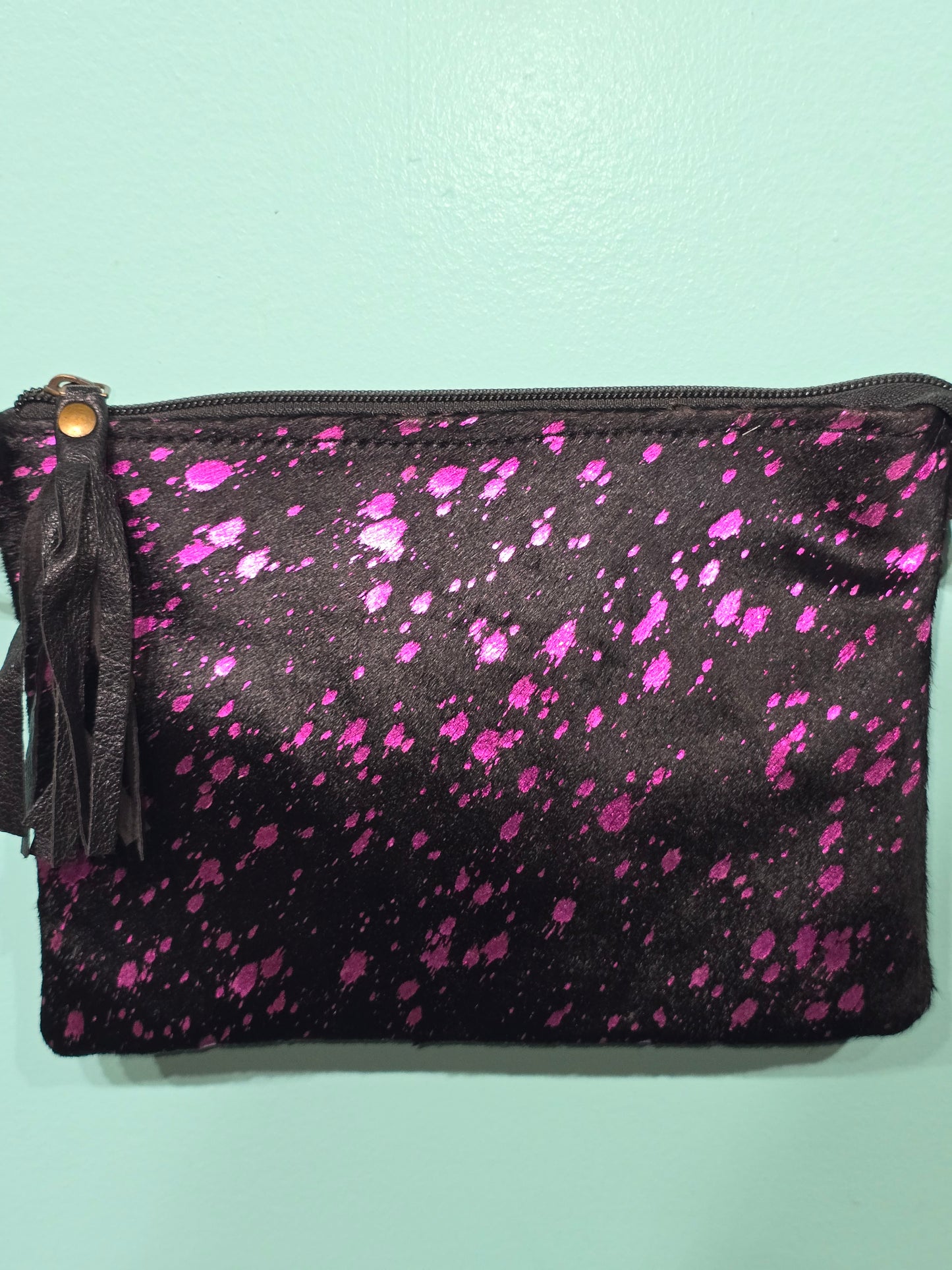 Genuine Hair On Hide Crossbody Bag black