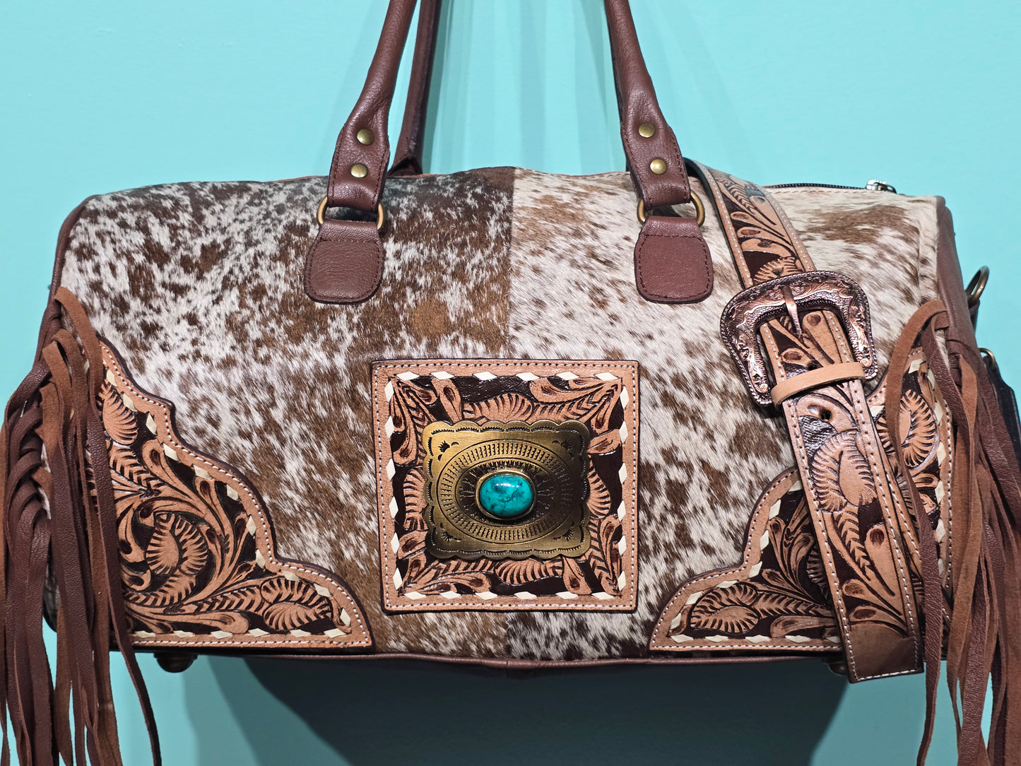 Fringed Duffle with Concho