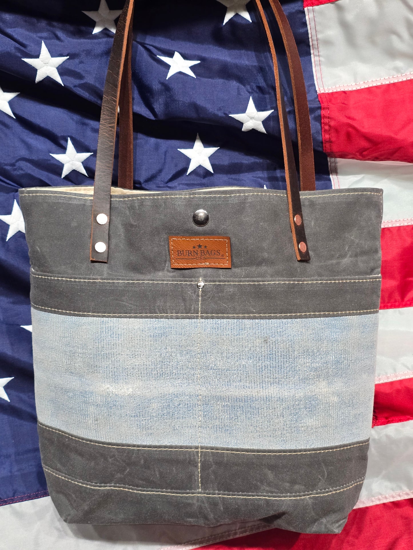 Chapel Hill Classic Bag-CHARCOAL/LIGHT BLUE