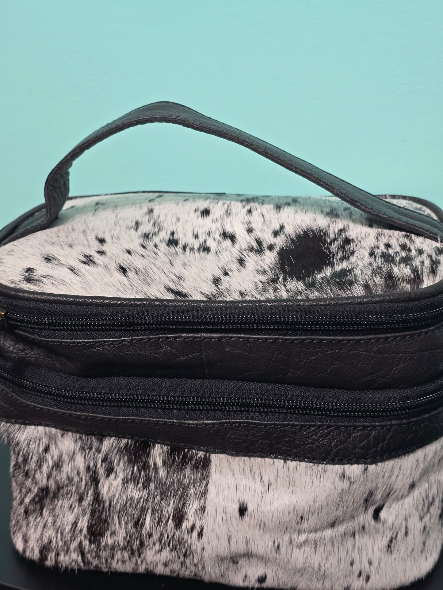 Cowhide Makeup Bag