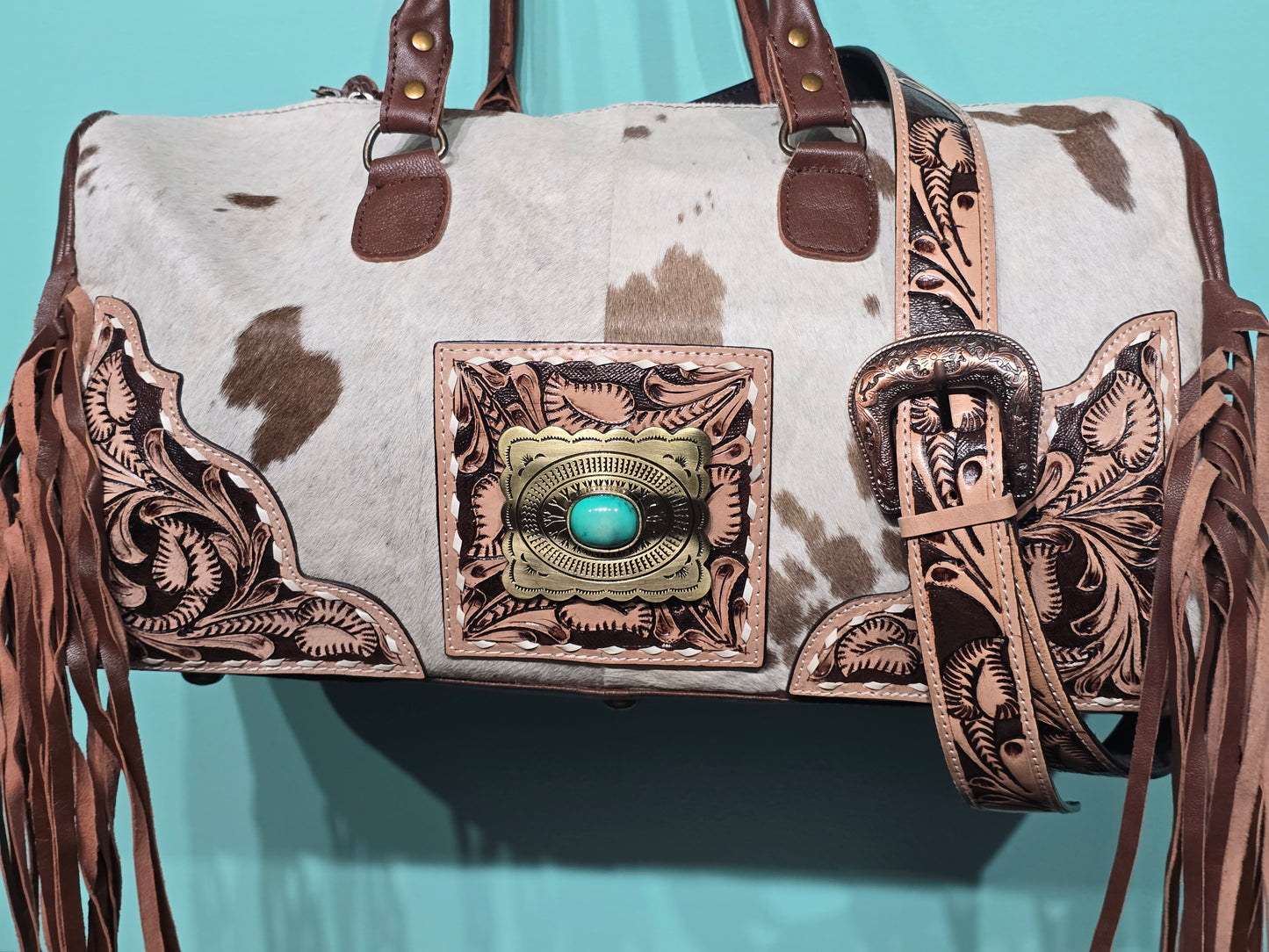 Fringed Duffle with Concho
