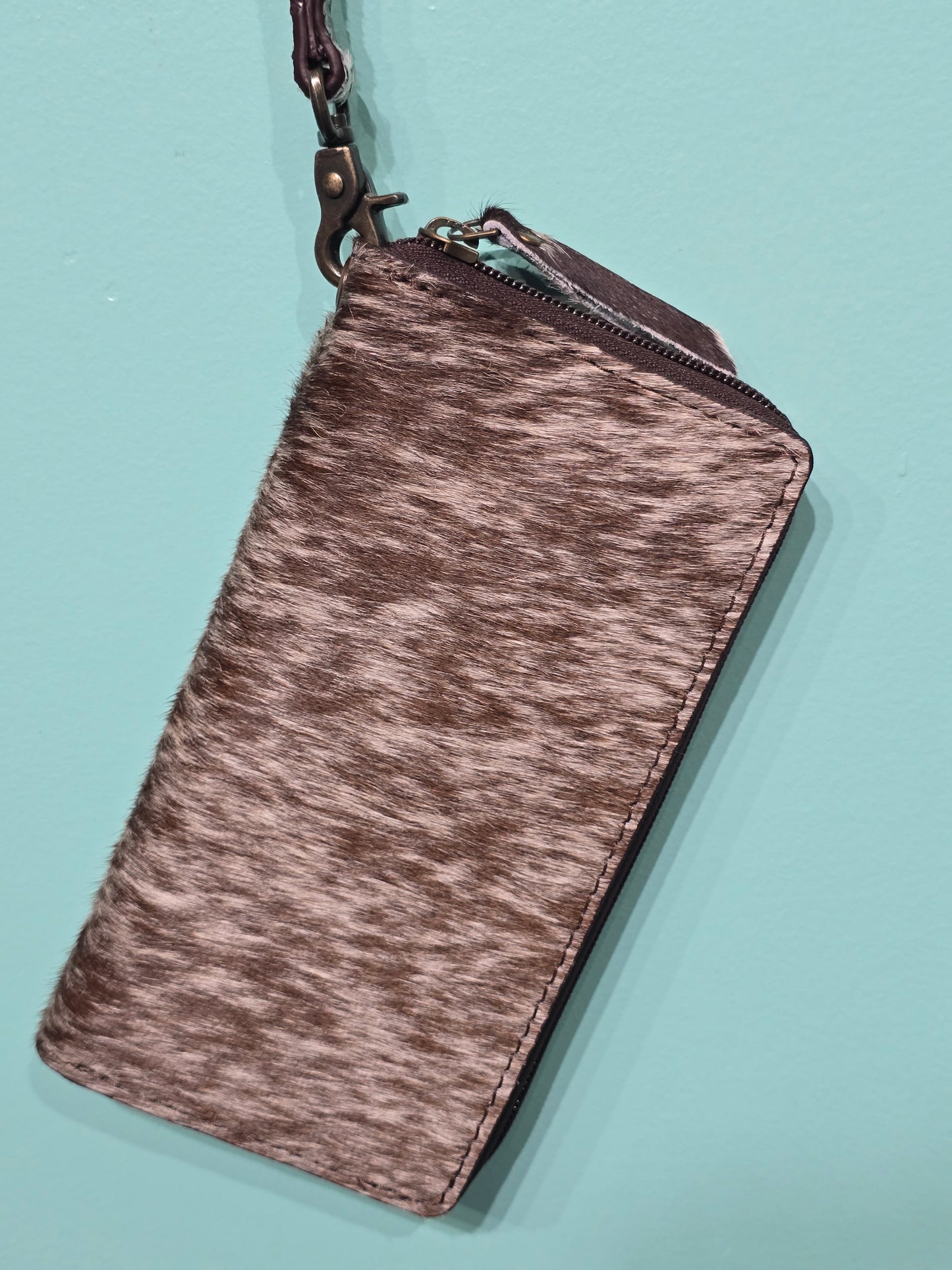 Zip Around Wallet with Wristlet Strap
